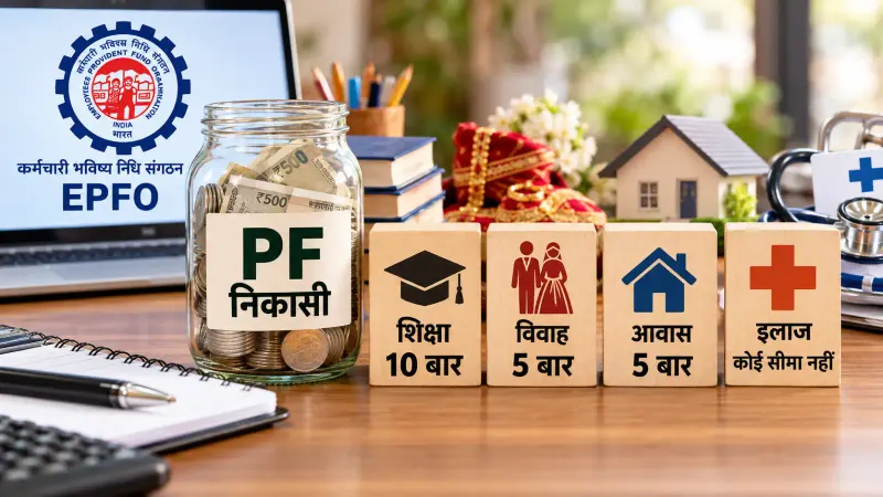 PF निकासी के नए नियम: शिक्षा के लिए 10, शादी के लिए 5 बार पैसा निकालने की सुविधा; घर के लिए भी तय हुई सीमा
