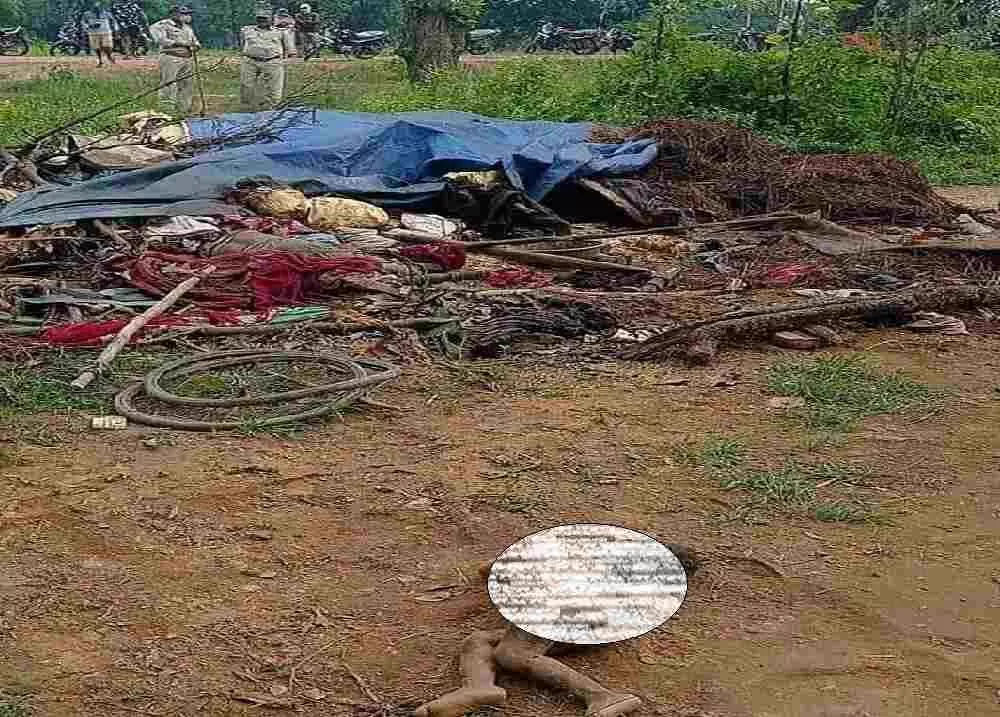 Anuppur News Uncontrollable elephants created ruckus, crushed husband and wife and grandson sleeping in the hut, died, panic in the village