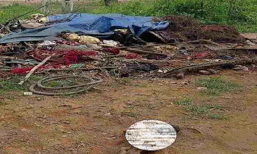 Anuppur News Uncontrollable elephants created ruckus, crushed husband and wife and grandson sleeping in the hut, died, panic in the village