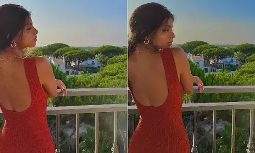 Shah Rukh Khan की बेटी Suhana Khan ने पार की बोल्डनेस की सारी हदे, रेड कलर की डीपनेक ड्रेस में...