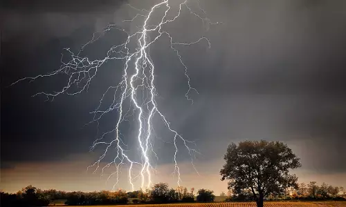 गरज-चमक के साथ रीवा में गिरी आकाशीय बिजली, एक की मौत, दो झुलसे गरज-चमक के साथ रीवा में गिरी आकाशीय बिजली, एक की मौत, दो झुलसे