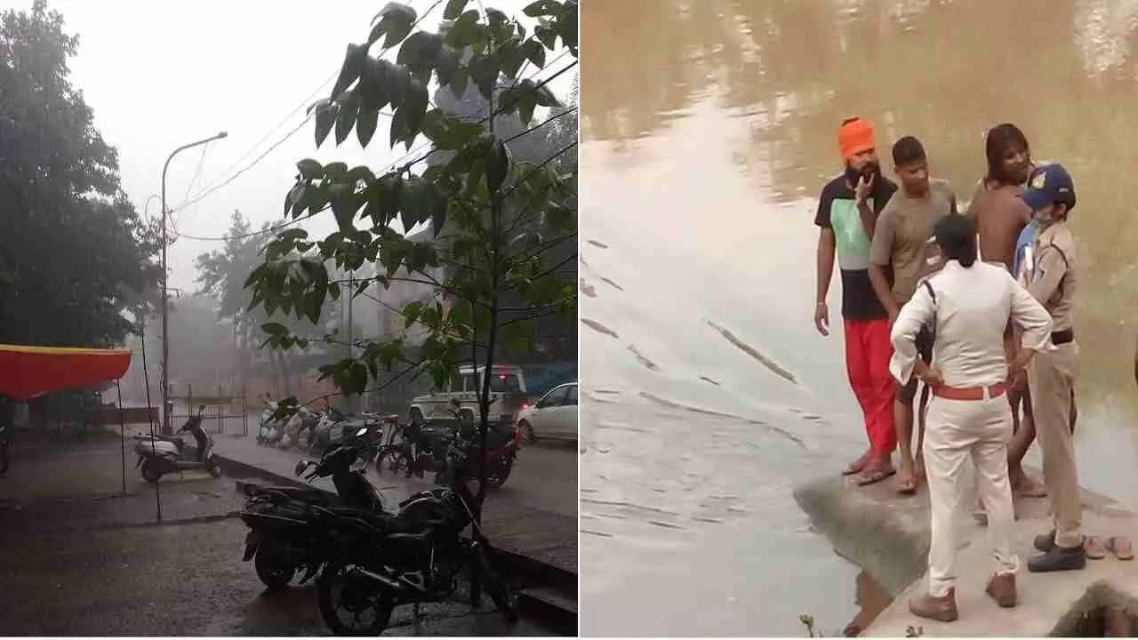 REWA : गरज-चमक के साथ हुई बारिश, गुढ़ के रेड़वा नदी में युवक के डूबने की खबर