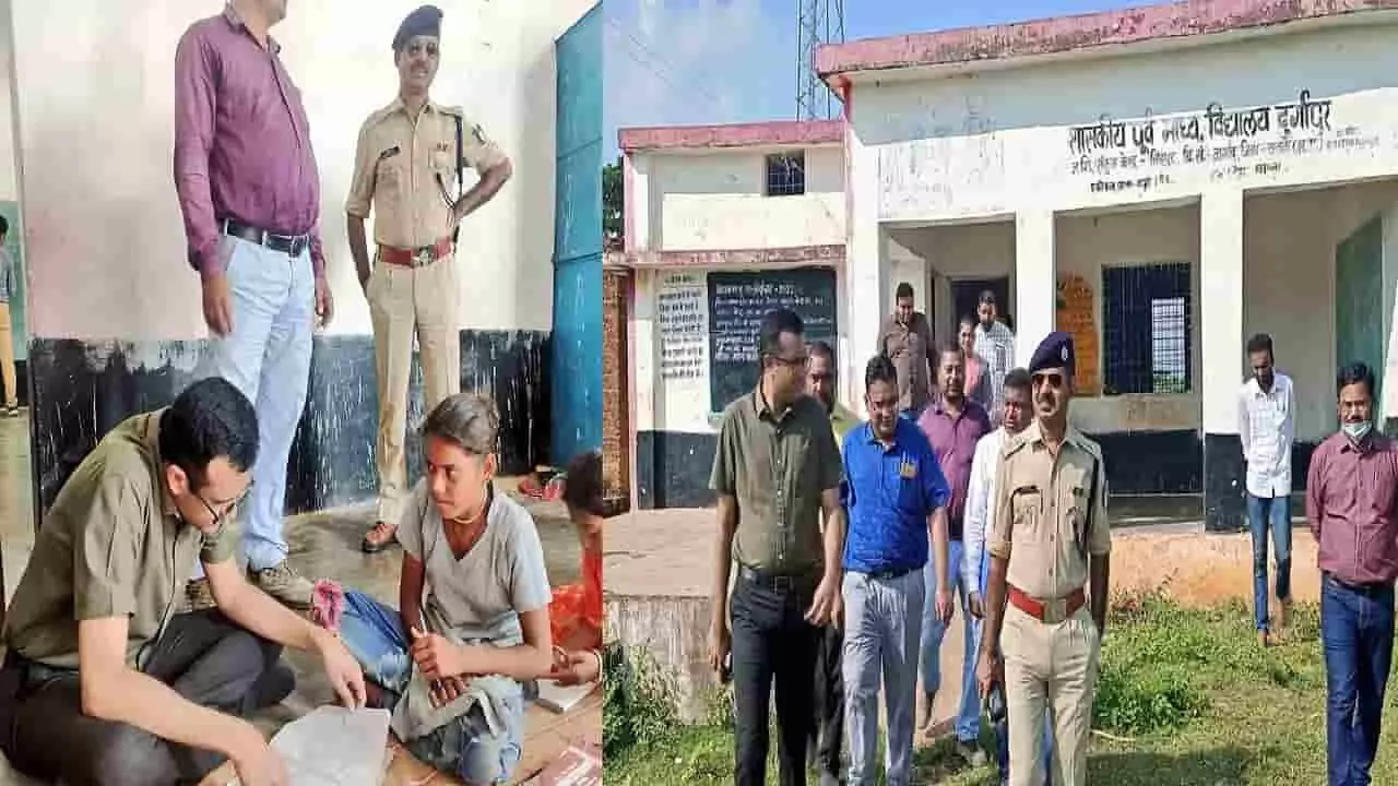 Raigaon Assembly By-election: मतदान केंद्र देखने गए कलेक्टर ने छात्रों को पढ़ाया, देखा स्कूल का हाल