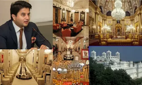 400 कमरे, छत में जड़ा है 560 किलो सोना, ऐसा है महाराज ज्योतिरादित्य सिंधिया का महल, 4 हजार करोड़ से ज्यादा है महल की कीमत