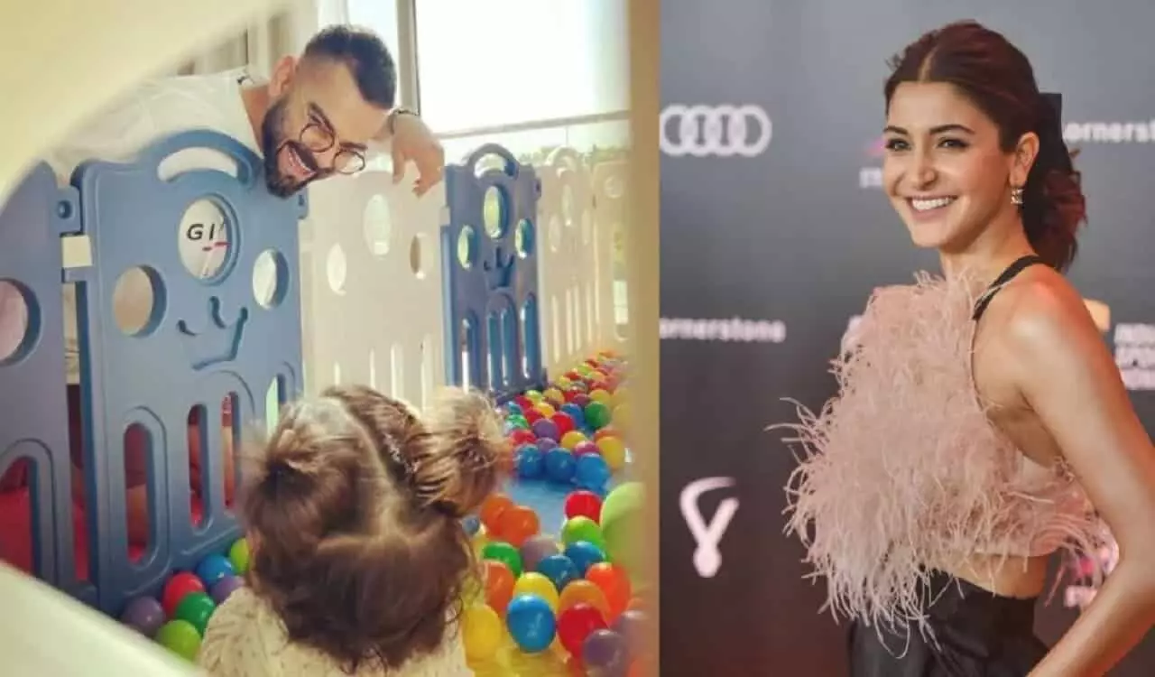 विराट कोहली और अनुष्का शर्मा की बेटी के चेहरे की मिली एक झलक, देखने में बेहद क्यूट है Vamika विराट कोहली और अनुष्का शर्मा की बेटी के चेहरे की मिली एक झलक, देखने में बेहद क्यूट है Vamika