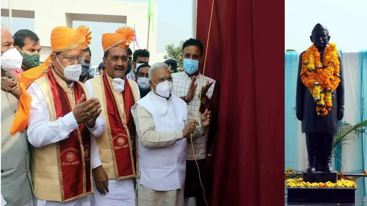 MP: राज्यपाल ने पंडित शंभूनाथ शुक्ला की प्रतिमा का किया अनावरण