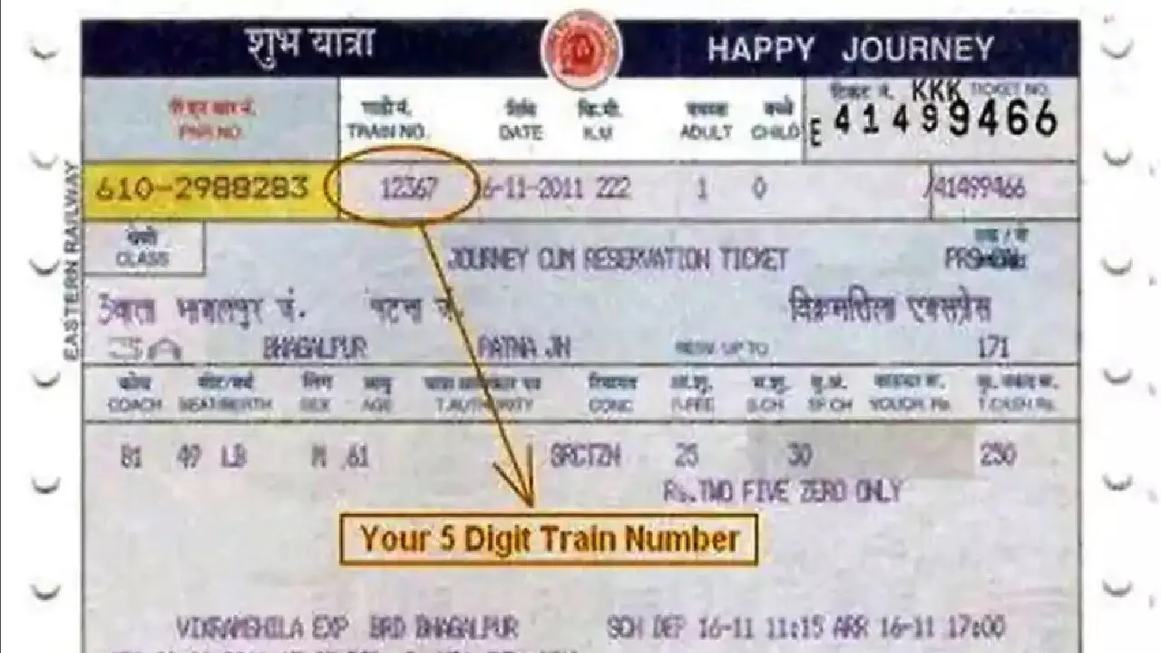 Indian Railways: ट्रेन के टिकट में लिखे इस 5 डिजिट नंबर के बारे में जानकर सिर चकरा जाएगा, जानिए!