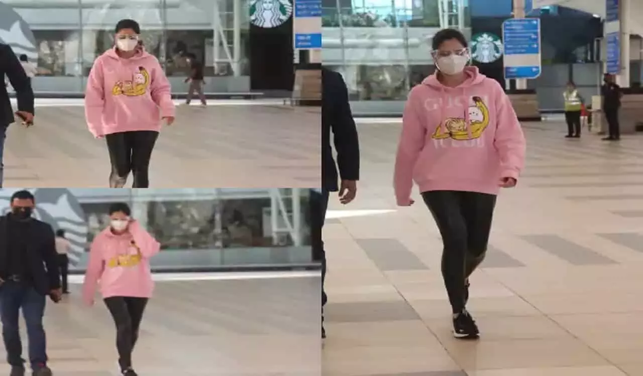 कैटरीना विक्की कौशल के साथ इंदौर में समय बिता कर लौटी, दिखा कूल लुक