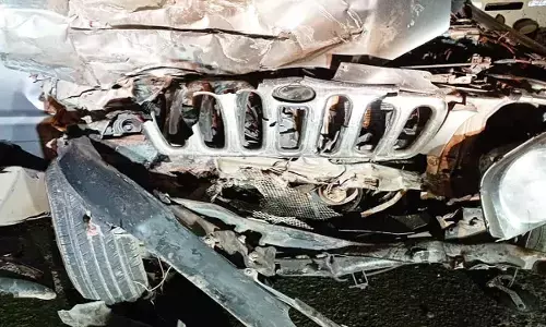 Truck and Scorpio collided head on four injured two in critical condition