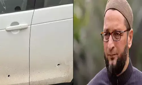 असदुद्दीन ओवैसी के काफिले में हमला, 2 हमलावरों ने कि 5 राउंड फायरिंग, बचकर निकले असदुद्दीन