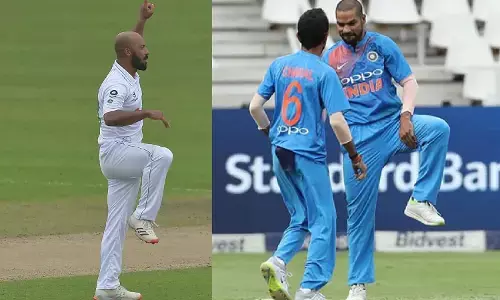 शिखर धवन की नकल पाकिस्तानी क्रिकेटर साजिद खान को पड़ी भारी, लगा जुर्माना शिखर धवन की नकल पाकिस्तानी क्रिकेटर साजिद खान को पड़ी भारी, लगा जुर्माना