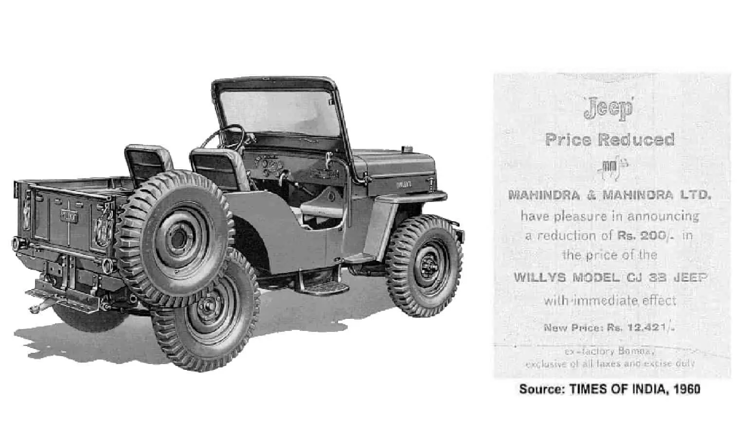 Mahindra Willys Model CJ 3B Jeep