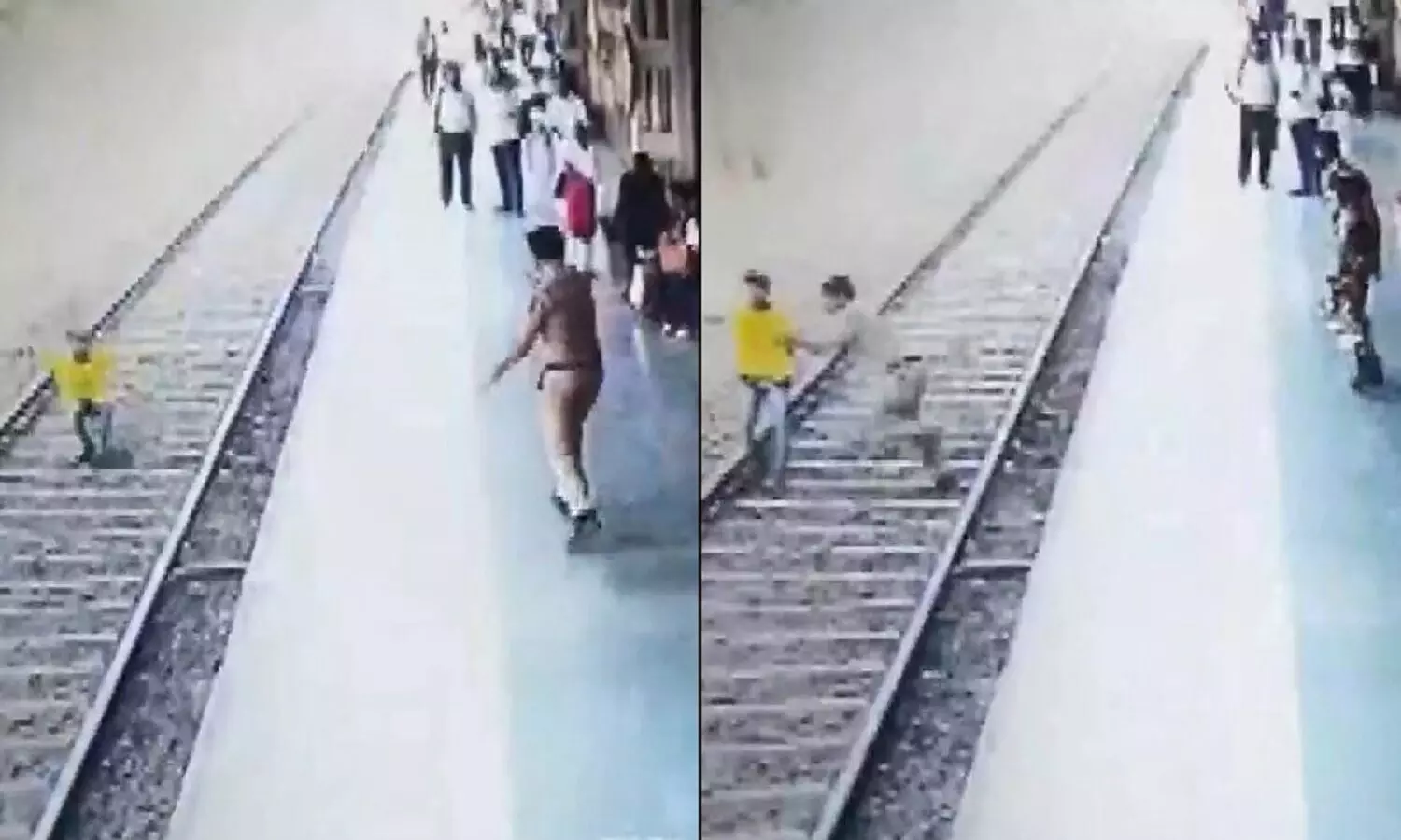 Thane Railway Station Video: जान देने के लिए ट्रेन के सामने आया युवक, सिपाही ने बचाया, देखें वीडियो