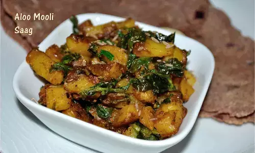 aloo muli saag recipe aloo muli saag recipe