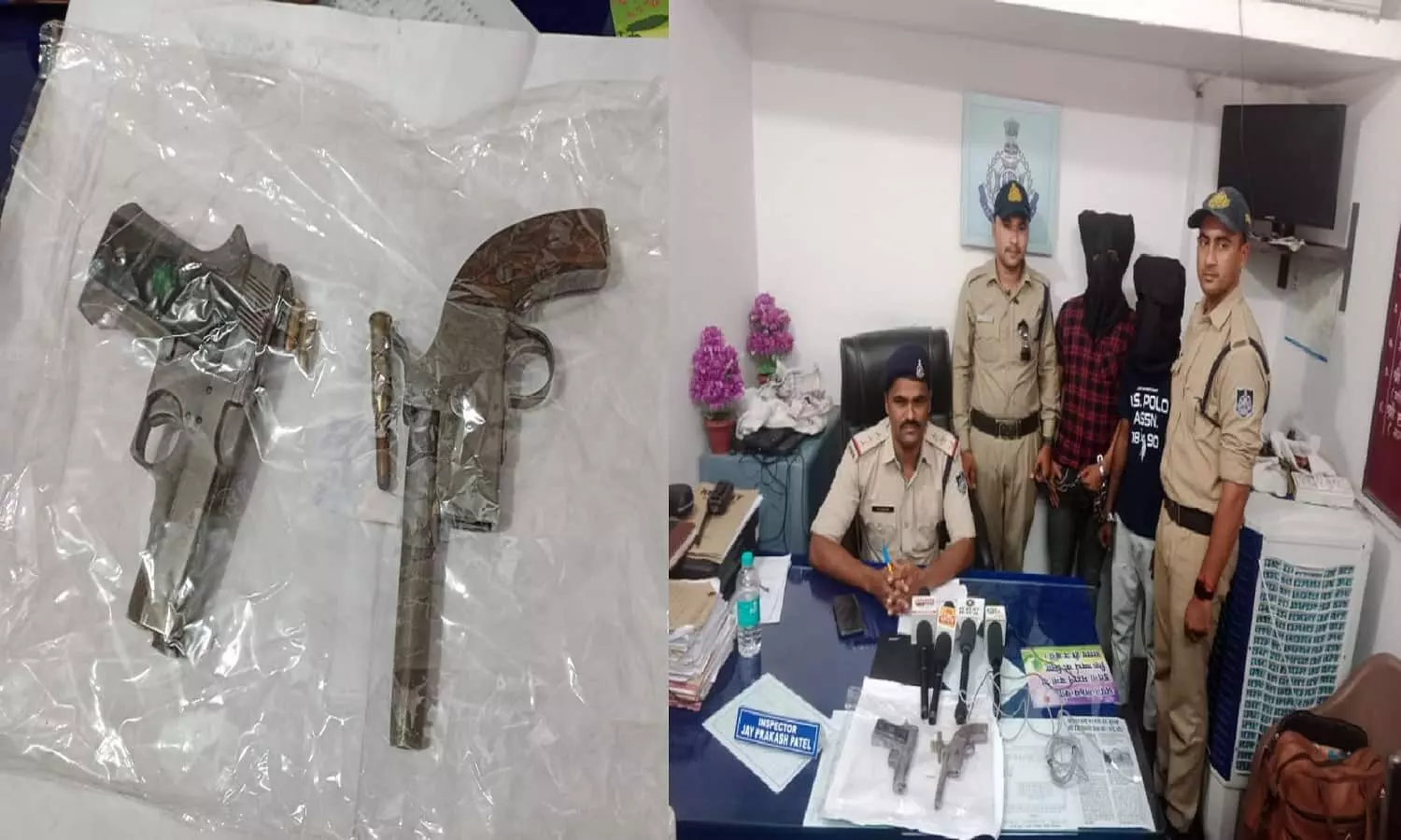 रीवा: पिस्टल और कट्टा लेकर आम जन को धमकाना पड़ा मंहगा, आरोपी पुलिस हिरासत में रीवा: पिस्टल और कट्टा लेकर आम जन को धमकाना पड़ा मंहगा, आरोपी पुलिस हिरासत में