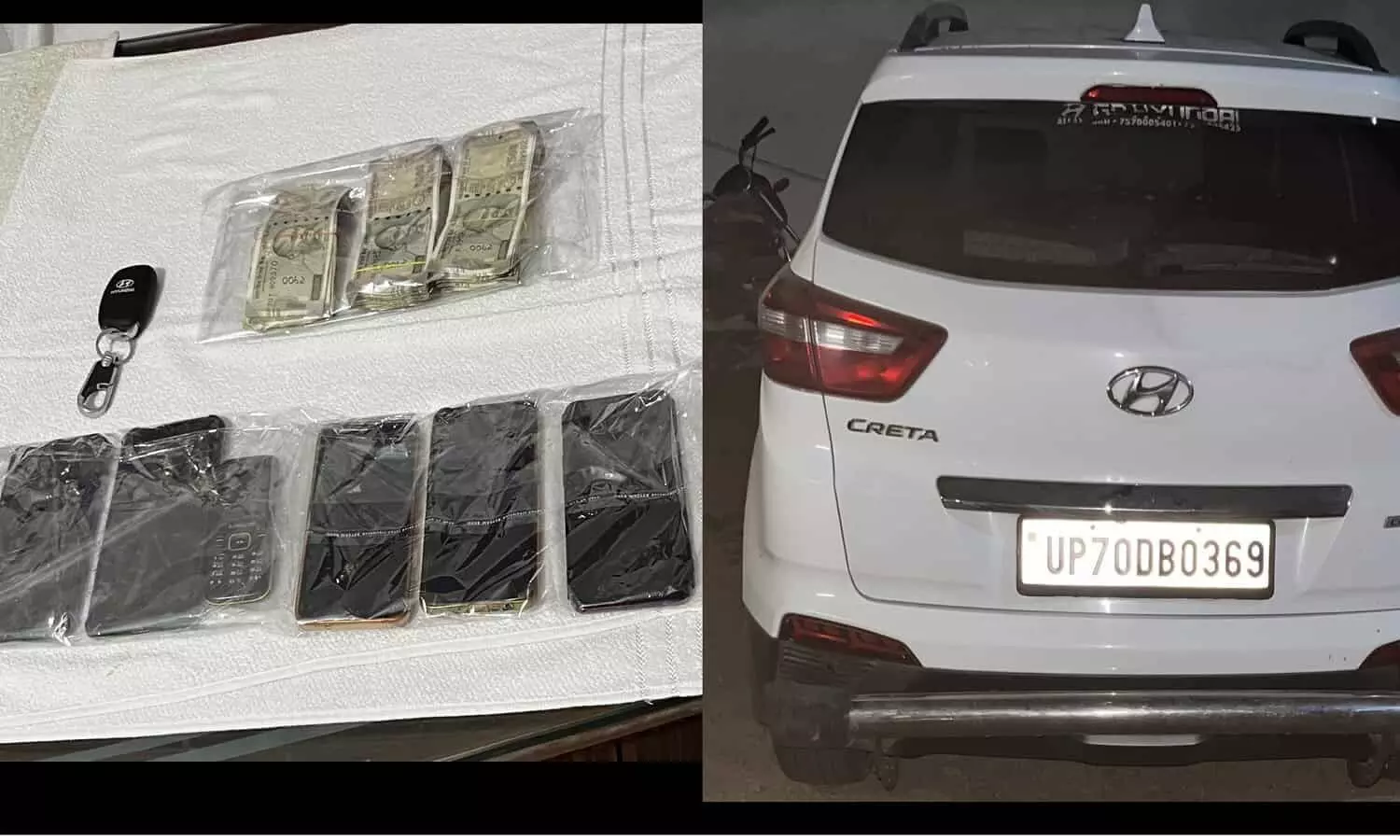 रीवा: पुलिस ने पकड़े पांच जुआरी, जब्त की 1 लाख 67 सौ नगदी, कार और 6 मोबाइल