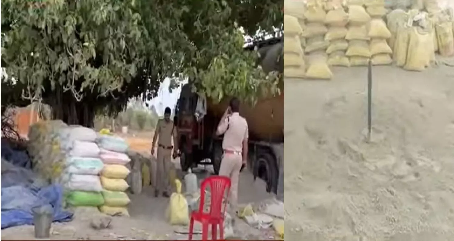 रीवा में नकली सीमेंट का भण्डाफोड़, 2 हजार बोरी नकली सीमेंट और 5 वाहन जब्त