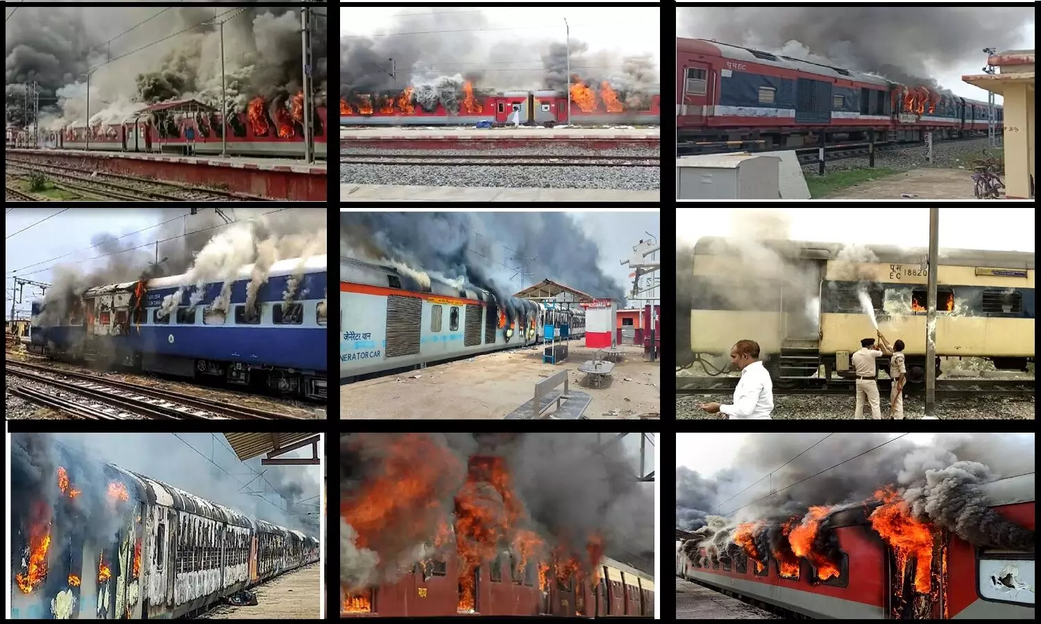अग्निपथ योजना के विरोध में उपद्रवियों ने 11 ट्रेनों को जला डाला, एक ट्रेन की कीमत जानकर आपके होश उड़ जाएंगे