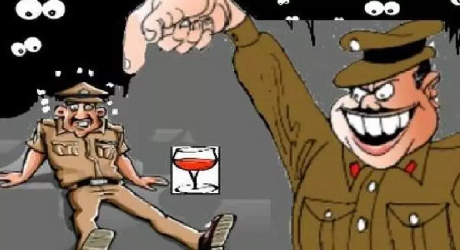 drunk policeman