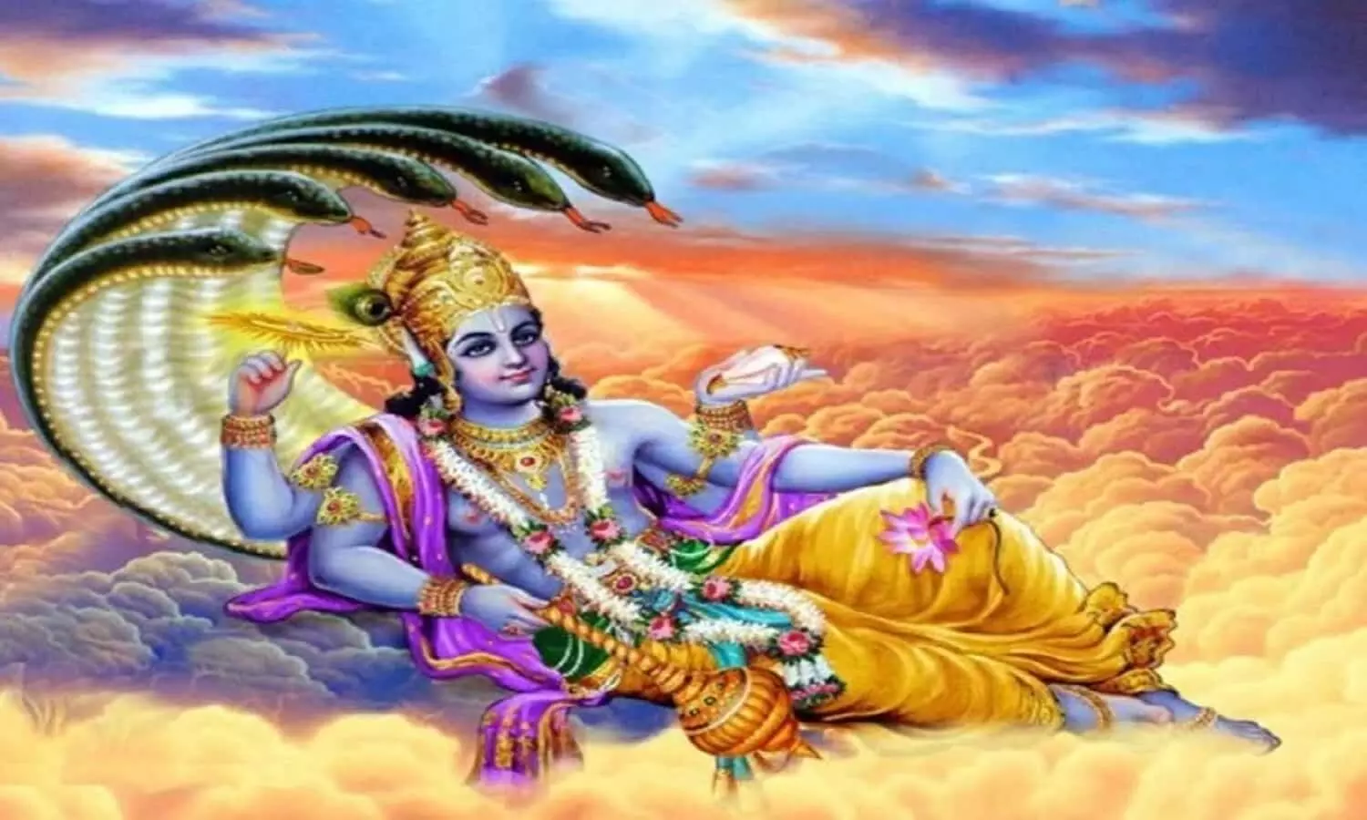 Today morning, while doing puja, when I closed my eyes to offer prayers, I  got a vision of Lord Vishnu's image. This has never happened to me before.  What could this actually