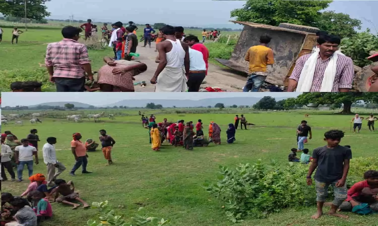 रीवा में ट्राली पलटने से दो दर्जन श्रमिक घायल, रोपाई करने जाते समय हुआ हादसा