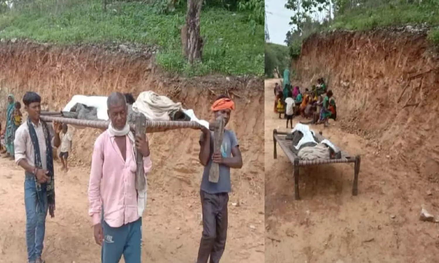 एमपी के सिंगरौली में नहीं पहुंची एम्बुलेंस, खाट में शव लेकर अस्पताल पहुंचे परिजन