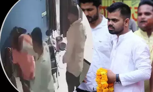 रीवा का श्रीकांत त्यागी: भाजयुमो नेता की दादागिरी, दुकानदार को लात-घूंसो से पीटा