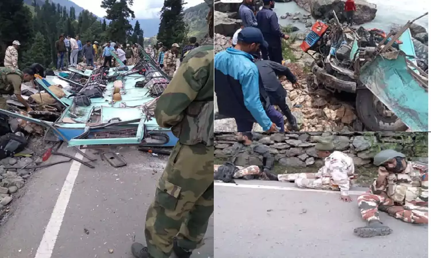 कश्मीर के पहलगाम में 39 जवानों से भरी ITBP की बस खाई में गिरी, 10 सैनिकों की मौत