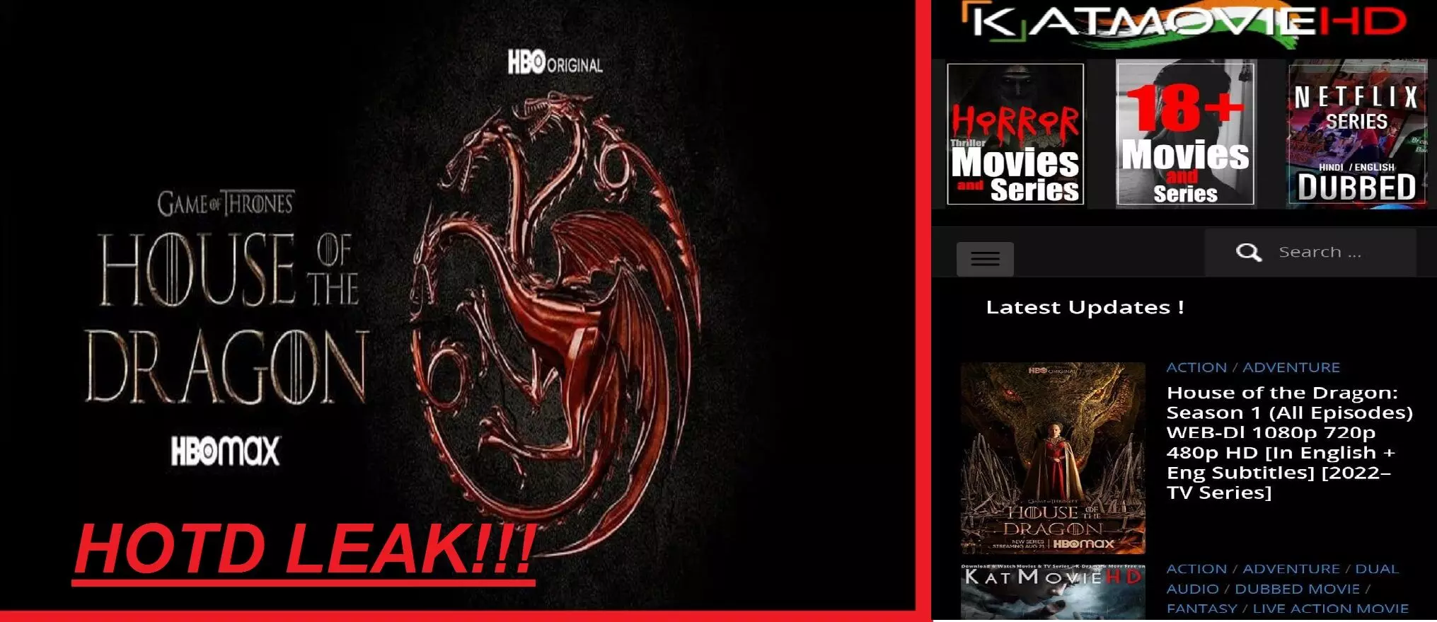 House Of The Dragon Leak: इंटरनेट में लीक हुई GOT की प्रीक्वल HOTD!