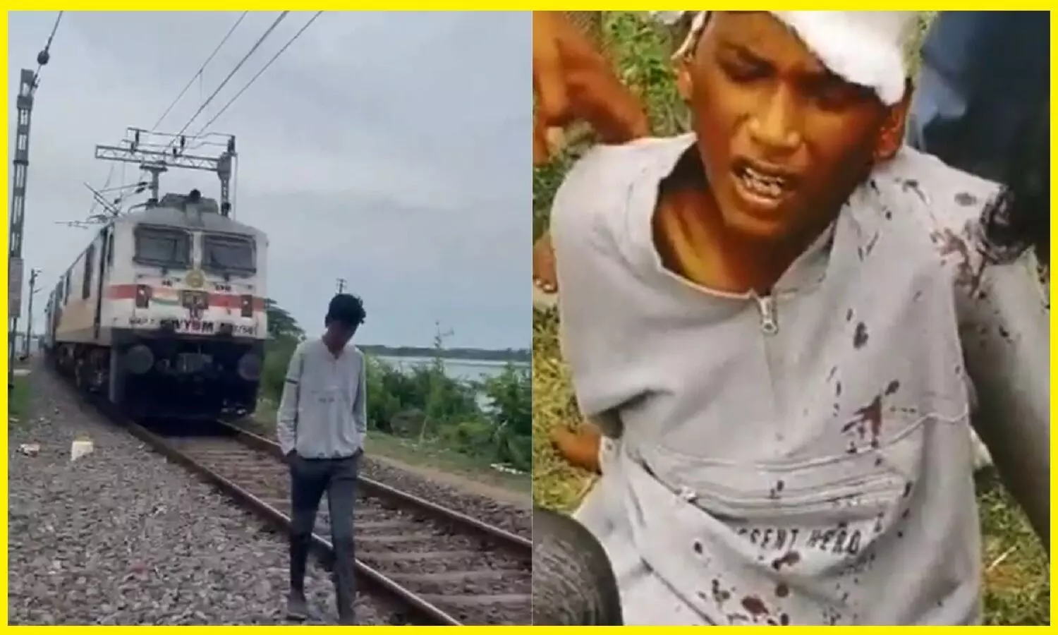 वीडियो: रेल ट्रैक में लड़का रील बना रहा था, पीछे से ट्रेन धक्का मारते हुए चली गई, खोपड़ी फट गई