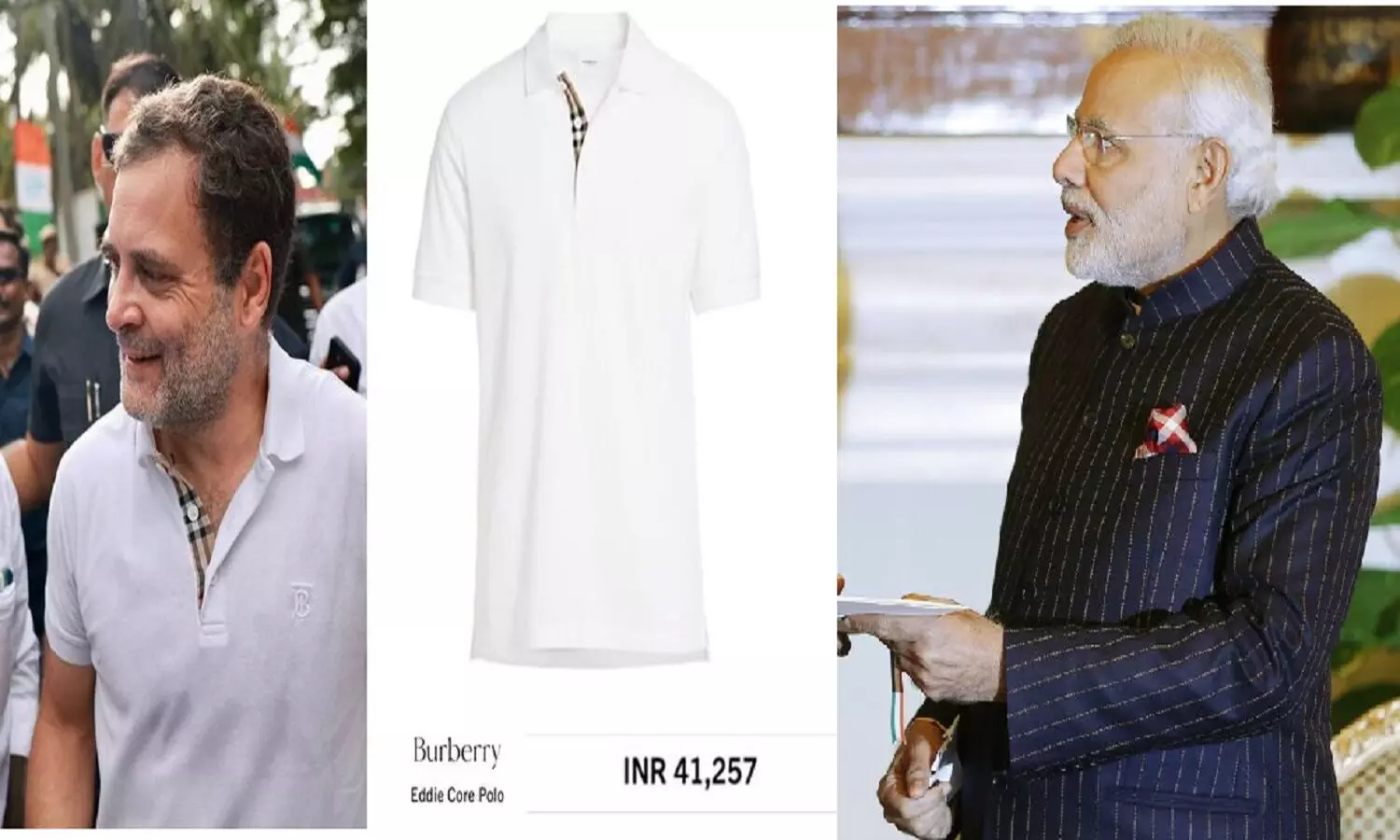राहुल गांधी की 41 हज़ार वाली टी शर्ट पर बीजेपी ने किया कॉमेंट तो कांग्रेस ने पीएम का 10 लाख वाला सूट गिना दिया