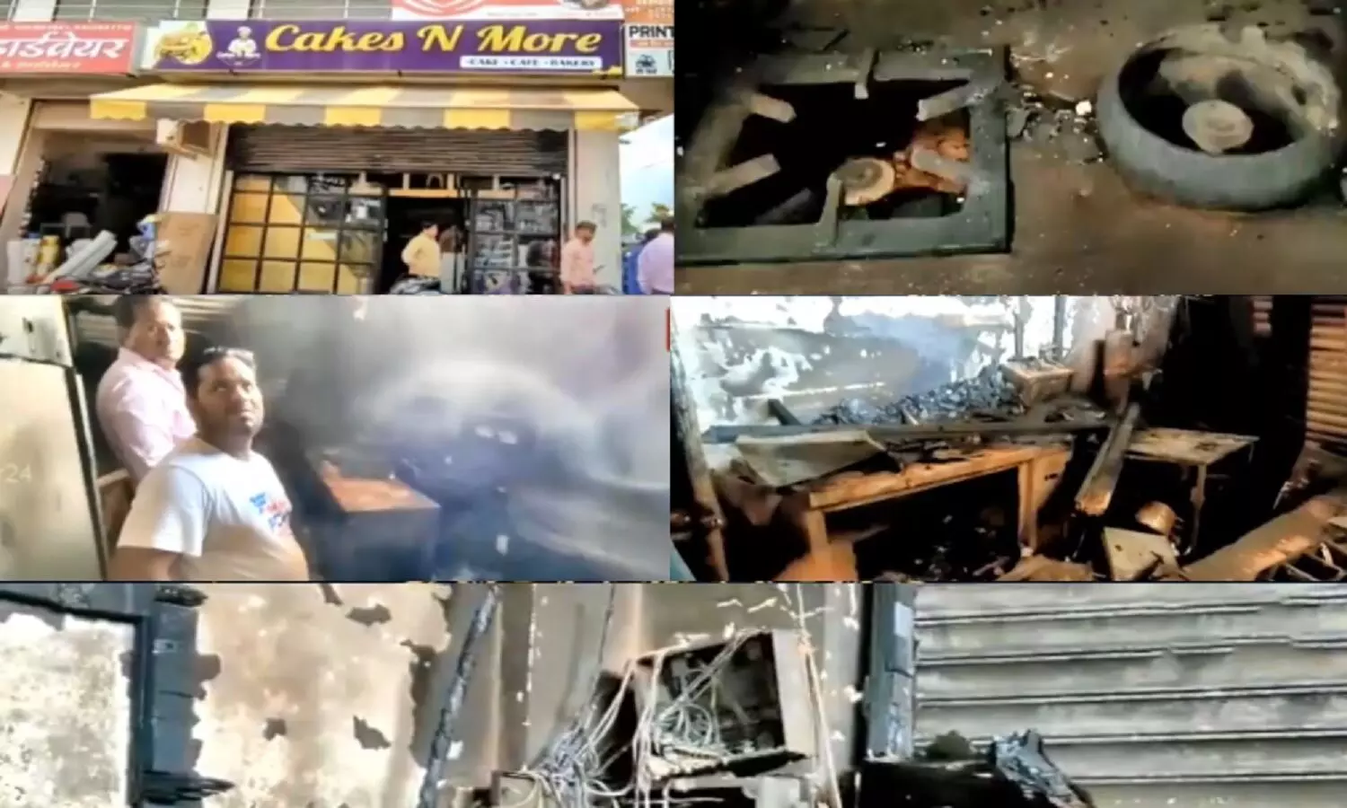 रीवा के केक एंड मोर में लगी भीषण आग, मशीनें व सामान जलकर खाक, व्यापारी ने कहा हो गया बर्बाद