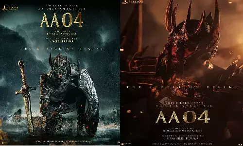 AA04 Movie Release Date: AA04 फिल्म का मोशन पोस्टर देख लेंगे तो बाहुबली भूल जाएंगे
