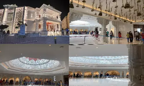 दुबई का हिन्दू मंदिर: बनाने में तीन साल लगे, यहां 16 देवता और गुरु ग्रथं साहिब, देखें Dubai Hindu Mandir की तस्वीरें