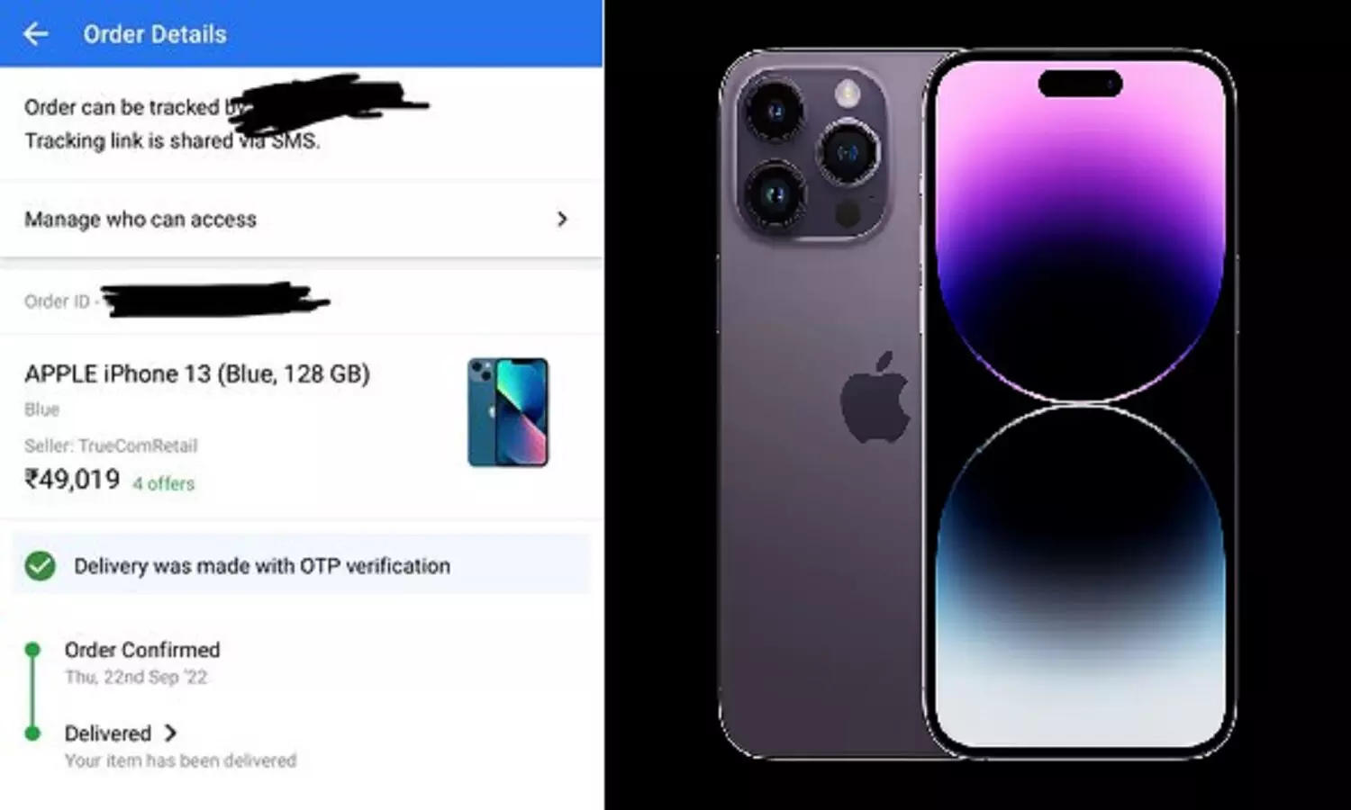 क्या किस्मत है: Flipkart से iPhone 13 आर्डर किया, iPhone 14 मिल गया