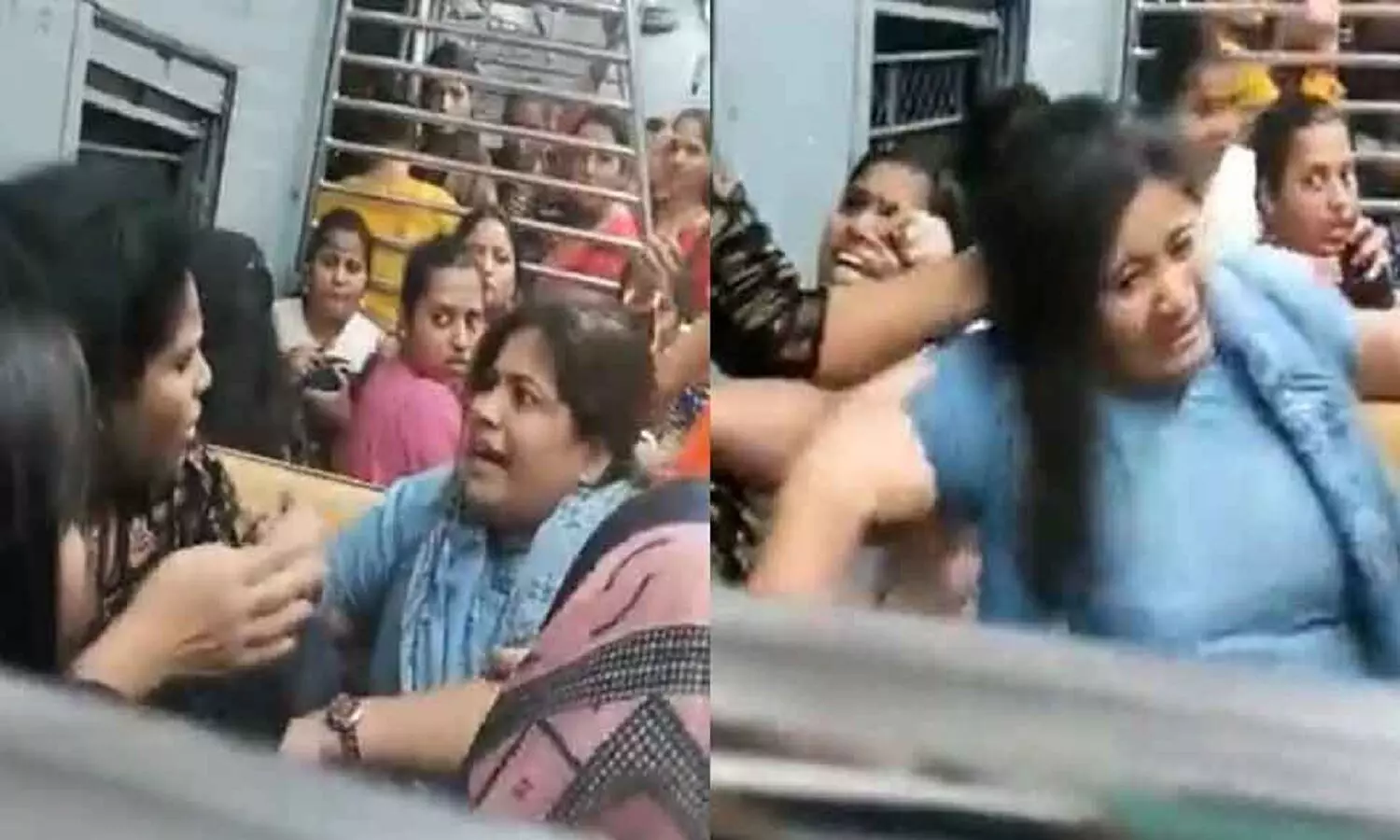 Mumbai लोकल ट्रेन में सीट को लेकर, दो महिलाओं में जमकर मारपीट, Video Viral