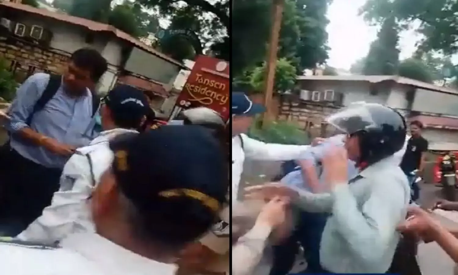 Video : ट्रैफिक की महिला सूबेदार ने बिना हेलमेट पहने व्यक्ति को ही जड़ा थप्पड़ की बाइक सवार के गाल हुए लाल