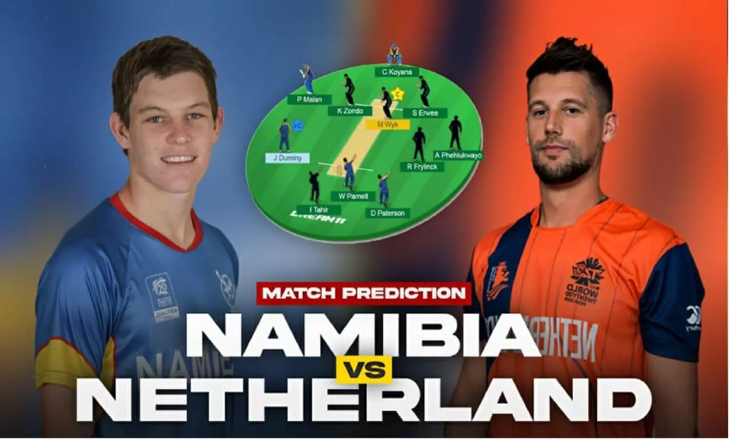 Namibia Vs Netherlands Playing 11: T20 WC का 5वां मैच नामीबिया Vs नीदरलैंड्स, जानें प्लेइंग 11