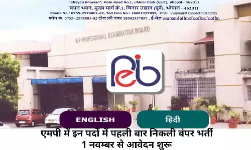 MPPEB: एमपी में इन पदों में पहली बार निकली बंपर भर्ती, 1 नवम्बर से आवेदन शुरू, जाने नियम और शर्त