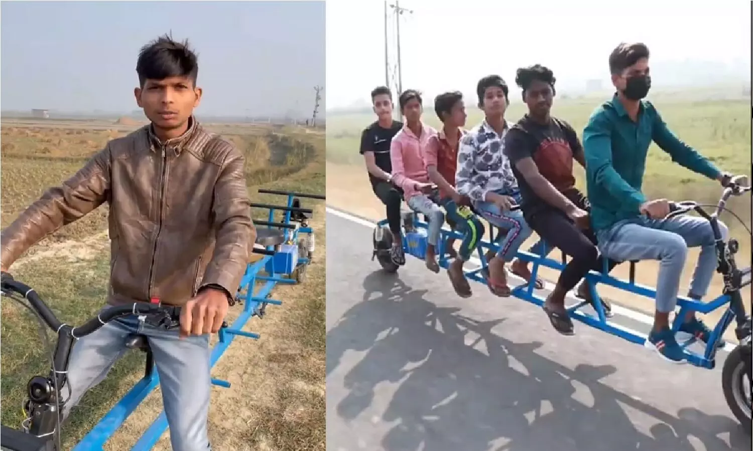 गांव के लड़के ने बनाई 6 सीटर इलेक्ट्रिक बाइक! 10 रुपए में 150 किमी चलती है