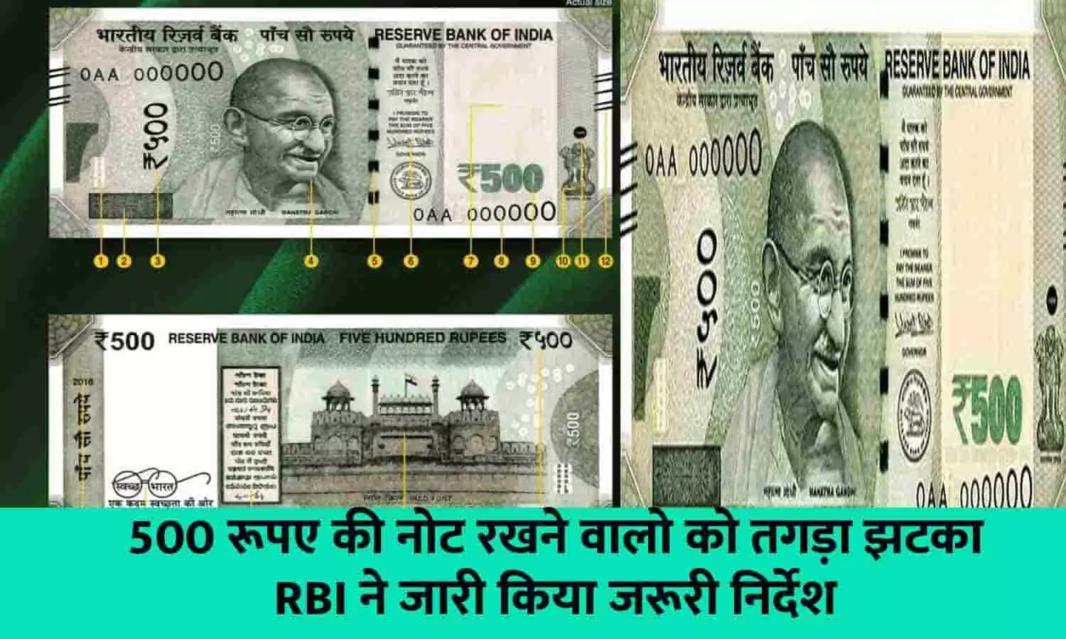 500 Rupees Note