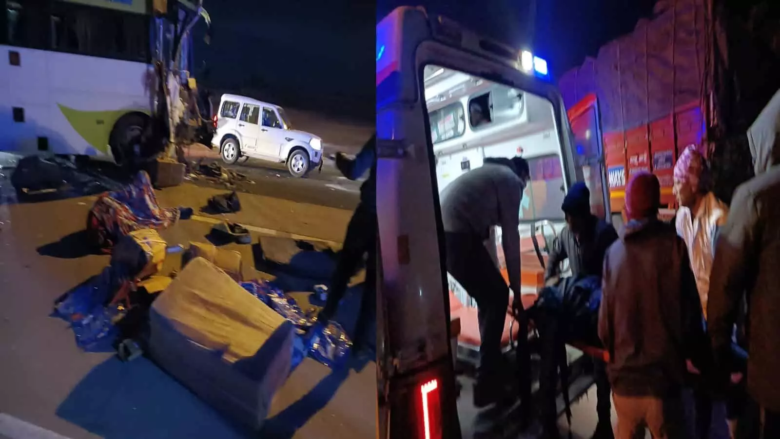 मुलताई-बैतूल हाईवे पर भीषण हादसा, ट्रक-बस की टक्कर में 40 यात्री घायल, भोपाल से छिंदवाड़ा जा रही थी बस