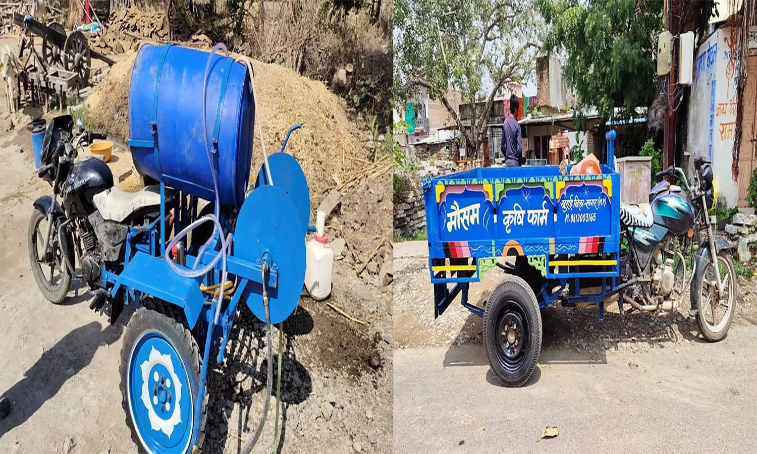 एमपी के नीमच में युवक ने बनाए जुगाड़ वाले उपकरण, खेती करना हुआ आसान