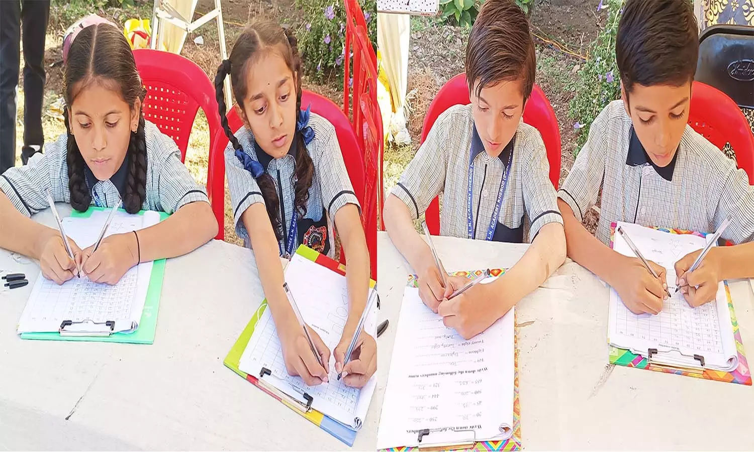 Mandu Festival: दोनों हाथों से एक साथ लिखने वाले बच्चों को देख लोग रह गए दंग