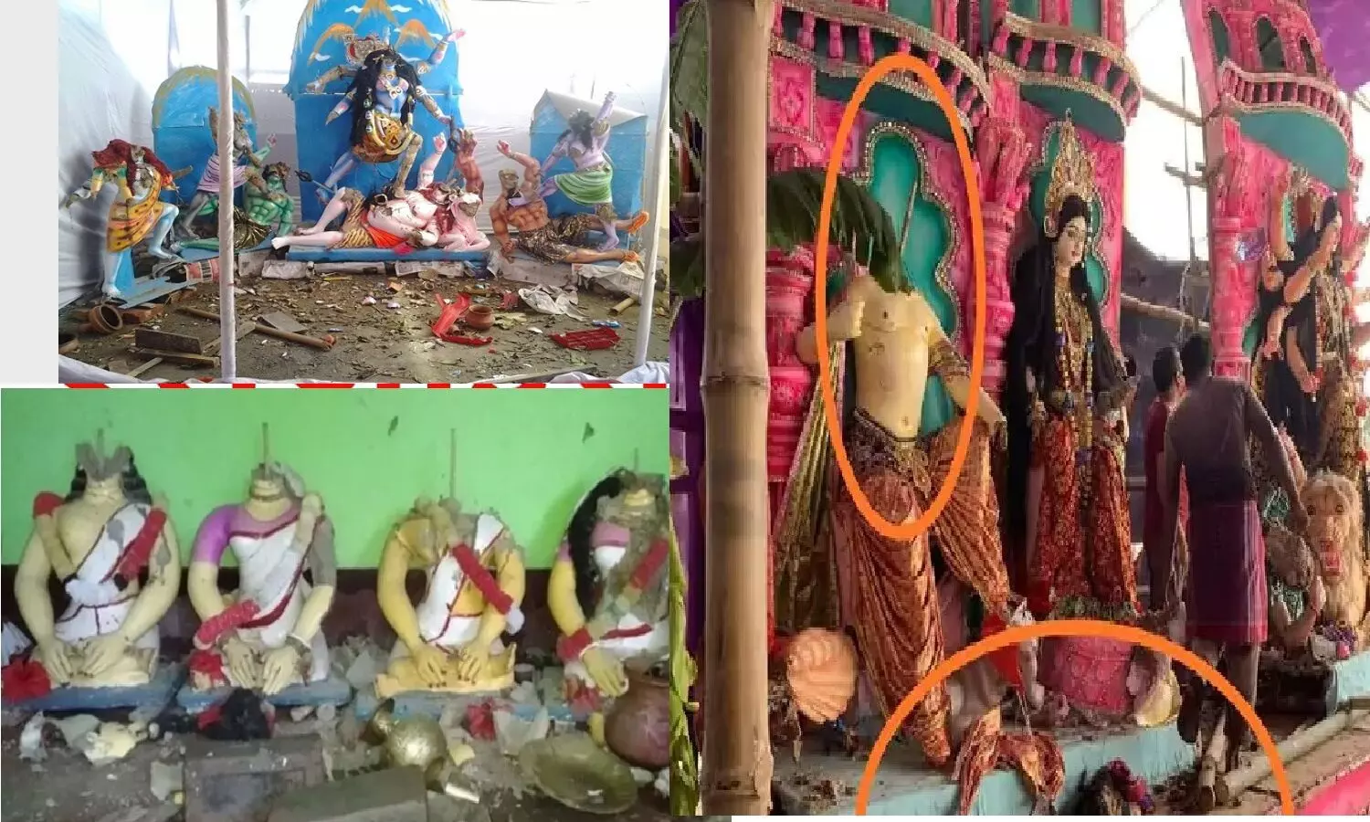 बांग्लादेशी मुसलमानों ने 14 मंदिरों और 27 हिंदू देवी-देवताओं की मूर्तियों को तोड़ डाला