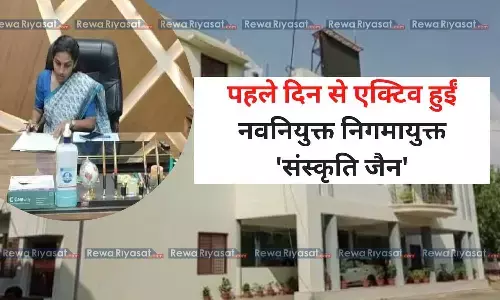 पहले दिन से एक्टिव हुईं रीवा नगर निगम की नवनियुक्त निगमायुक्त संस्कृति जैन, शाखाओं का किया भ्रमण, लिया फीडबैक