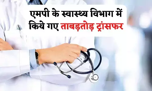 एमपी के स्वास्थ्य विभाग में किये गए ताबड़तोड़ ट्रांसफर, कई CMO बदले, जानें आपके जिले में कौन आया?