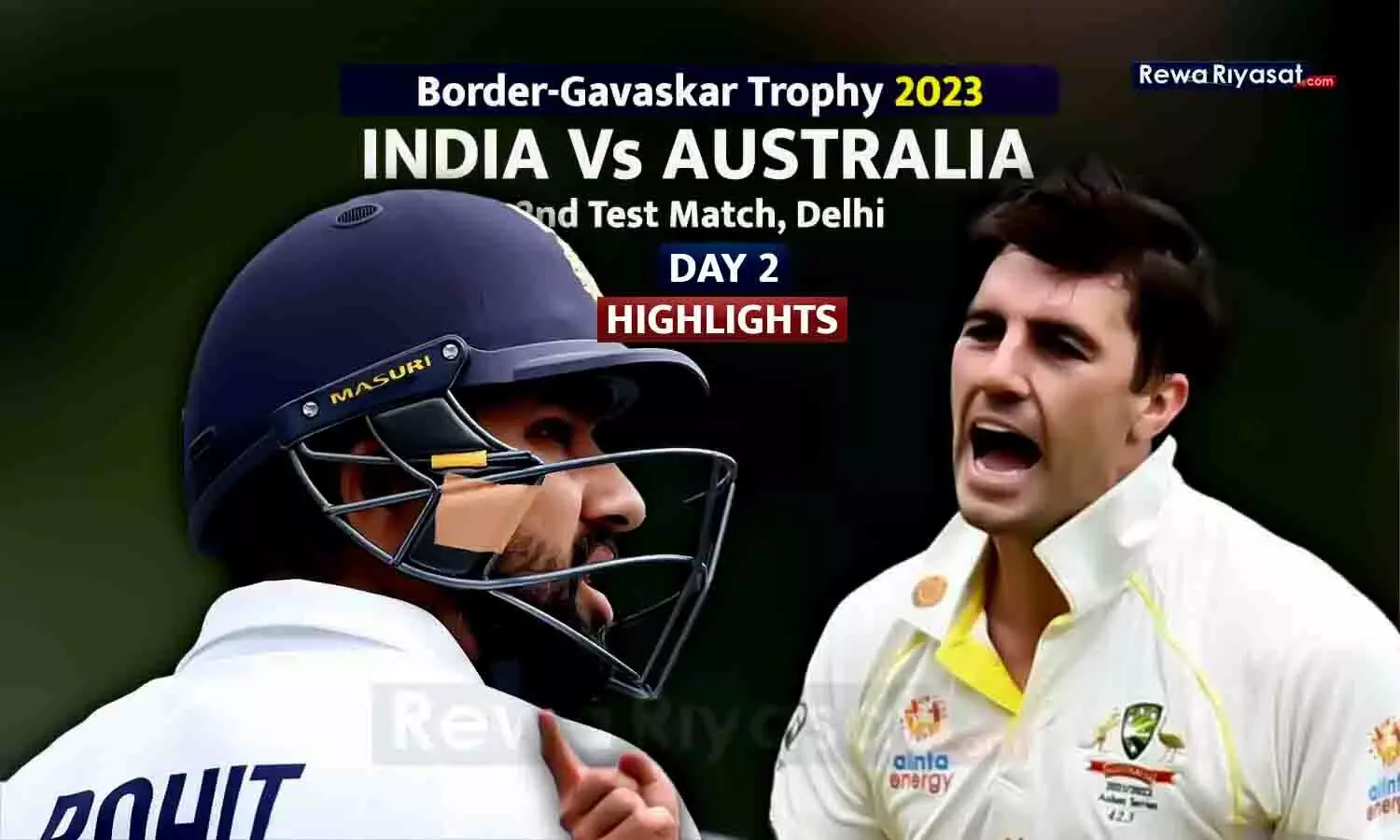 IND Vs AUS 2nd Test Day 2 highlights