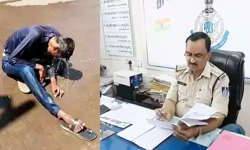 TI को बम से उड़ाने की धमकी देने वाले युवक ने थाने के सामने की आत्महत्या की कोशिश, वीडियो हुआ वायरल