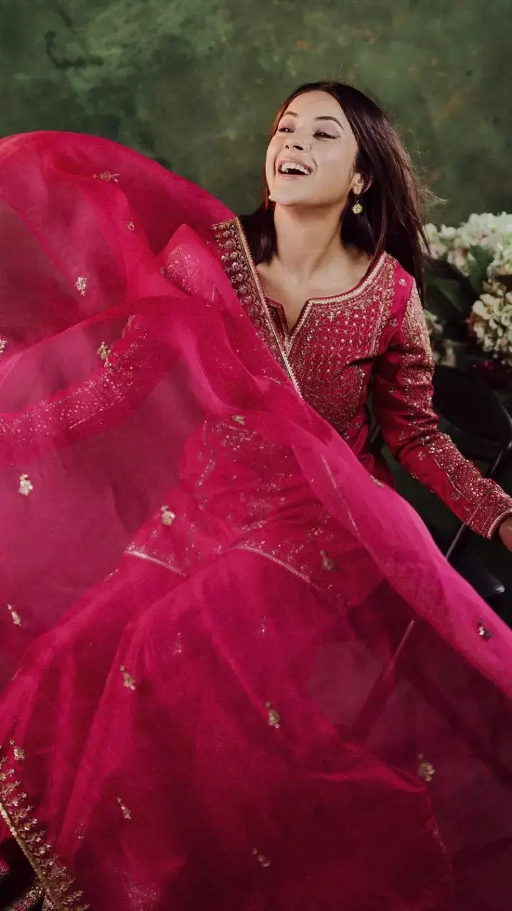 Shahnaz Gill  ट्रेडिशनल लुक ने इंटरनेट पर मचाया तहलका